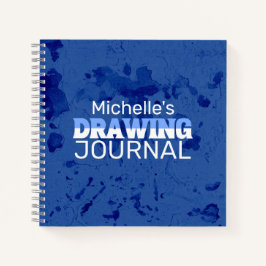 Blaues Zeichn-Journal Notizblock
