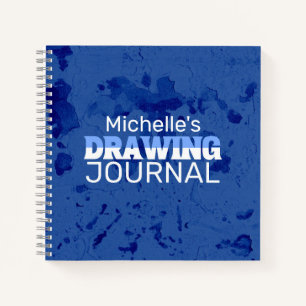 Blaues Zeichn-Journal Notizblock
