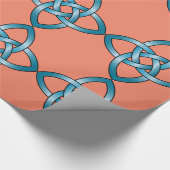 blaues zellartiges Knoten-Packpapier Geschenkpapier (Ecke)