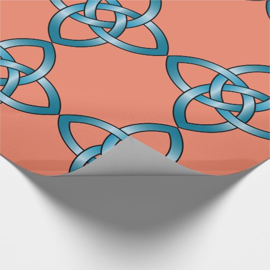 blaues zellartiges Knoten-Packpapier Geschenkpapier (Ecke)