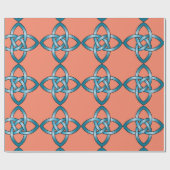 blaues zellartiges Knoten-Packpapier Geschenkpapier (Flach)