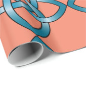 blaues zellartiges Knoten-Packpapier Geschenkpapier (Rolleneckpunkt)