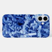 Blaues, zerkleinertes Papierfoto Case-Mate iPhone Hülle (Rückseite (Horizontal))