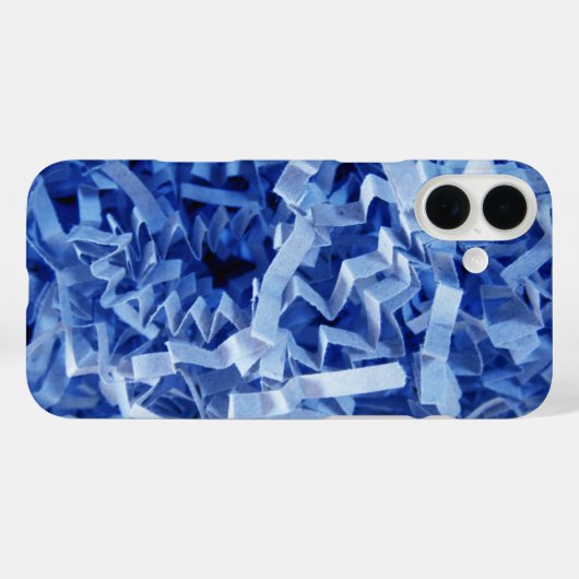 Blaues, zerkleinertes Papierfoto Case-Mate iPhone Hülle (Rückseite (Horizontal))