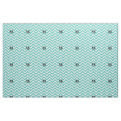 Blaues Zickzack mit Monogramm Stoff (Fat Quarter (45,7 x 55,9 cm))