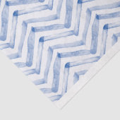 Blaues Zickzack Muster Seidenpapier (Ausschnitt)