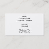 Blaues Zickzack-Muster Visitenkarte (Rückseite)