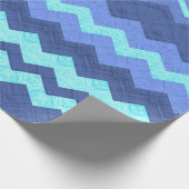 blaues Zickzack Packpapier (Ecke)