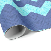 blaues Zickzack Packpapier (Rolleneckpunkt)