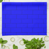 Blaues Ziegel-Design Geschirrtuch (Gefaltet)