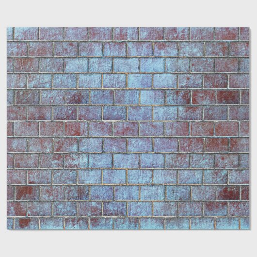 blaues Ziegelpapier Geschenkpapier (Flach)