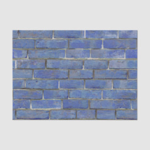Blaues Ziegelstein-Muster Seidenpapier