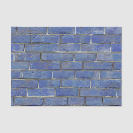 Blaues Ziegelstein-Muster Seidenpapier (Vorderseite)