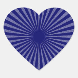 Blaues Ziel: Herz-Aufkleber
