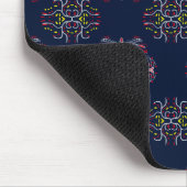 blaues Ziermuster Mousepad (Ecke)