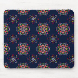 blaues Ziermuster Mousepad