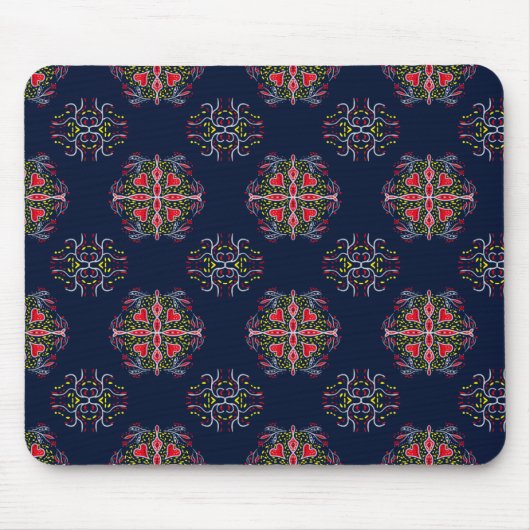 blaues Ziermuster Mousepad (Vorne)