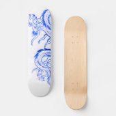 Blaues Zircon-Drache-Teil 1 Skateboard (Vorderseite)