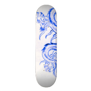 Blaues Zircon-Drache-Teil 1 Skateboard
