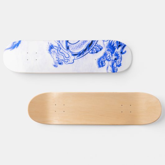 Blaues Zircon-Drache-Teil 2 Skateboard (Horizontal)