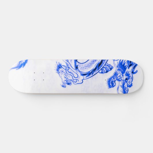 Blaues Zircon-Drache-Teil 2 Skateboard (Horizontal)