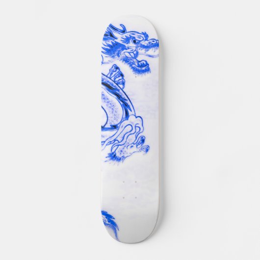Blaues Zircon-Drache-Teil 2 Skateboard (Vorderseite)