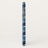 Blaues Zirkularmuster Case-Mate iPhone Hülle (Hinten/Links)