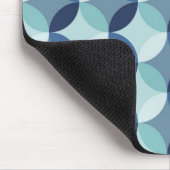 Blaues Zirkularmuster Mousepad (Ecke)