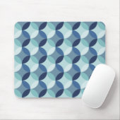 Blaues Zirkularmuster Mousepad (Mit Mouse)