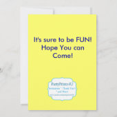 Blaues Zirkus-Karnevals-große Einladung (Rückseite)