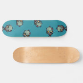 Blaues Zombie-Motiv Skateboard (Horizontal)
