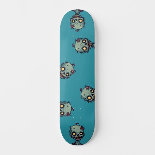 Blaues Zombie-Motiv Skateboard (Vorderseite)