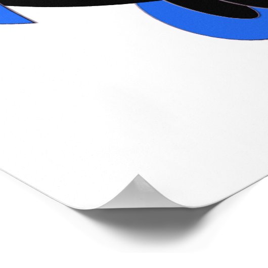 Blaues Zuckerkulöppchen Poster (Ecke)