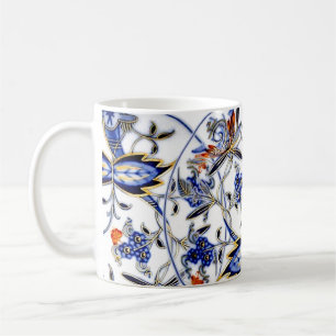 Blaues Zwiebelmuster Vintage Porzellanmuster Kaffeetasse
