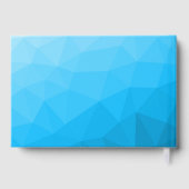 Blaues zyangeometrisches Dreieck Benutzerdefiniert Gästebuch (Rückseite)