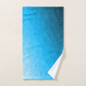 Blaues zyangradientengeometrisches Messprofil Drei Badhandtuch Set (Handtuch)