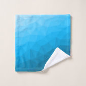 Blaues zyangradientengeometrisches Messprofil Drei Badhandtuch Set (Waschlappen)