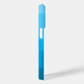 Blaues zyangradientengeometrisches Messprofil Drei Case-Mate iPhone Hülle (Rückseite / Rechts)