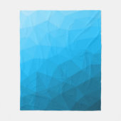 Blaues zyangradientengeometrisches Messprofil Drei Fleecedecke (Vorderseite)