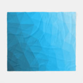 Blaues zyangradientengeometrisches Messprofil Drei Fleecedecke (Vorderseite (Horizontal))