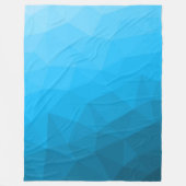 Blaues zyangradientengeometrisches Messprofil Drei Fleecedecke (Vorderseite)