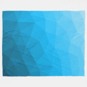 Blaues zyangradientengeometrisches Messprofil Drei Fleecedecke (Vorderseite (Horizontal))