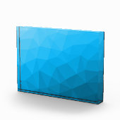 Blaues zyangradientengeometrisches Messprofil Drei Fotoblock (Rechts)
