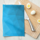 Blaues zyangradientengeometrisches Messprofil Drei Geschirrtuch (Viertel Falte)