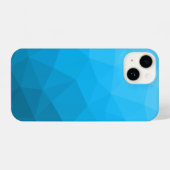 Blaues zyangradientengeometrisches Messprofil Drei iPhone Hülle (Rückseite (Horizontal))
