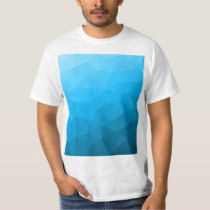 Blaues zyangradientengeometrisches Messprofil Drei T-Shirt