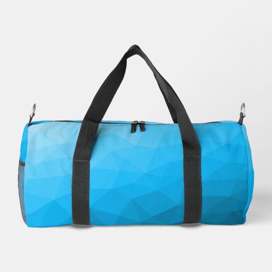 Blaues zyangradientengeometrisches Monogramm Duffle Bag (Rückseite)