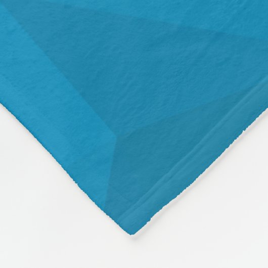 Blaues zyangradientengeometrisches Monogramm Fleecedecke (Ecke)