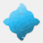 Blaues zyangradientengeometrisches Monogramm Geschenkschachtel (Ungefaltet)