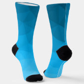 Blaues zyangradientengeometrisches Monogramm Socken (Gewinkelt)